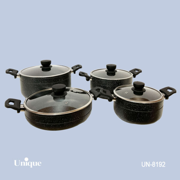 سرویس 8پارچه مشکی گرانیت UN-8192 - تصویر 1