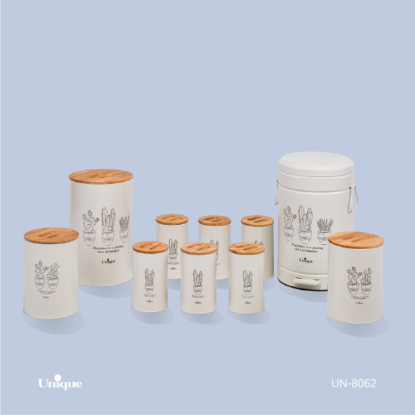 ست 10 فانتزی کرم کاکتوس درب بامبو UN-8062 - تصویر 1