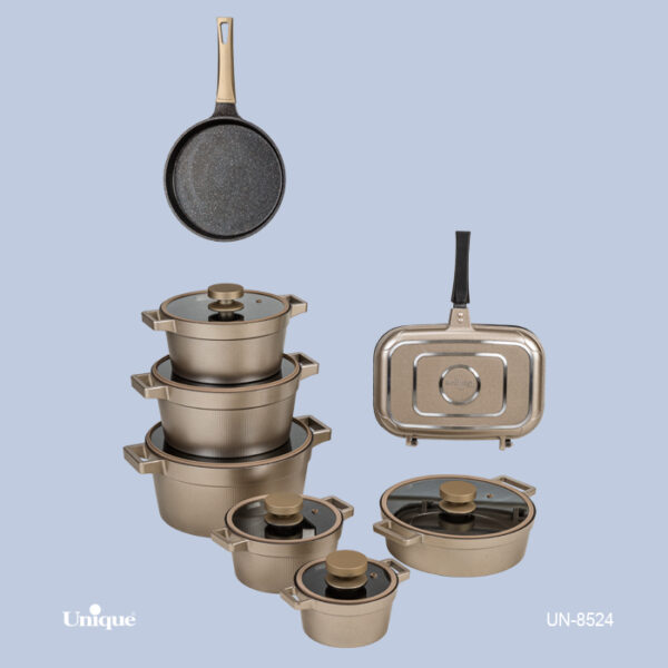 سرویس 15پارچه بژ درب سیلیکونی دیاموند سرویس 15پارچه بژ درب سیلیکونی دیاموند UN-8524 - تصویر 1