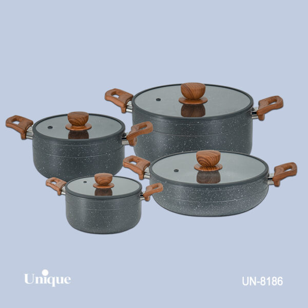 سرویس8پارچه طوسی گرانیت سیلیکون چوبی سرویس8پارچه طوسی گرانیت سیلیکون چوبی UN-8186 - تصویر 1