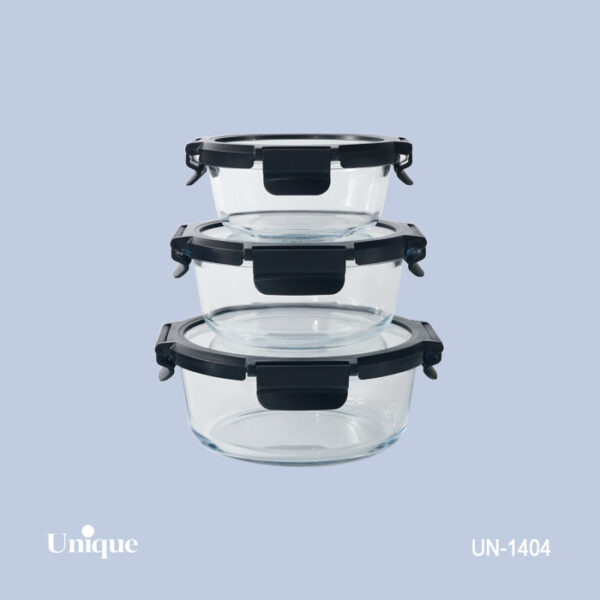 ظرف غذا 3 تیکه -گرد UN-1404 - تصویر 1