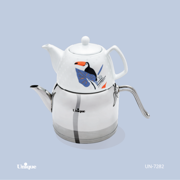 کتری و قوری استیل لوله دار 2/2لیتر UN-7282 - تصویر 1
