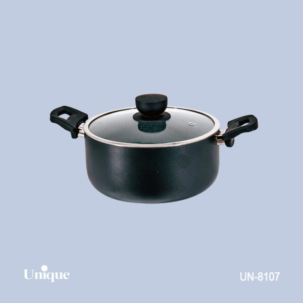 قابلمه 24کف گرانیت-مشکی UN-8107 - تصویر 1