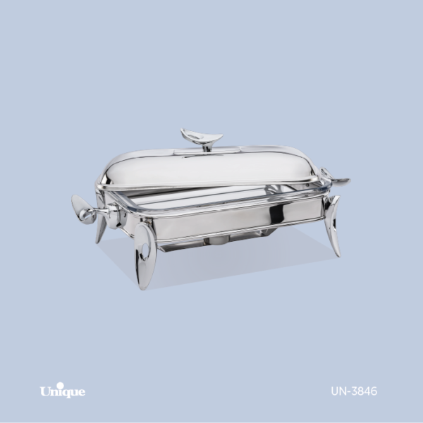 سوفله مستطیل کوچک قایقی نقره ای UN-3846 - تصویر 1
