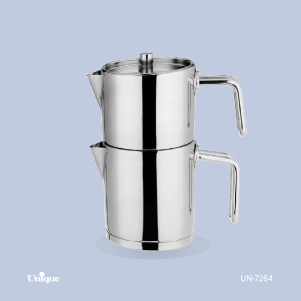 کتری و قوری 2 لیتر کلاسیک استیل UN-7264 - تصویر 1