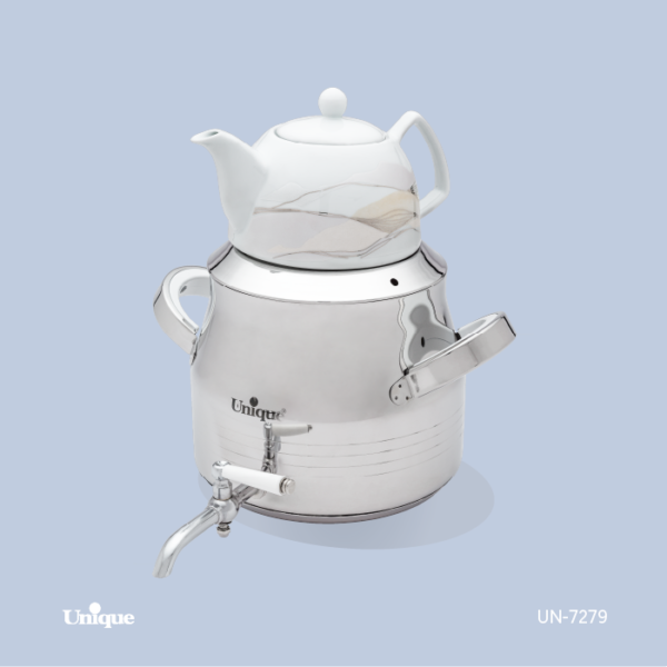 کتری و قوری شیردار استیل 5L کتری و قوری شیردار استیل 5L UN-7279 - تصویر 1