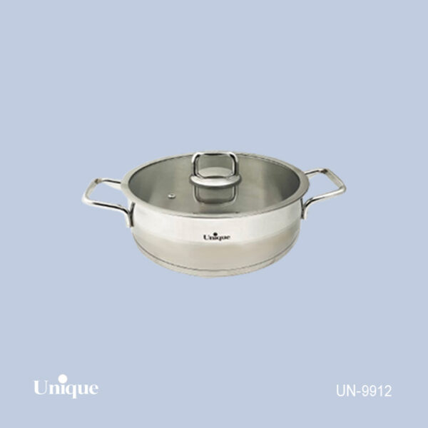 تابه دو دسته استیل سایز 24(فلت) تابه دو دسته استیل سایز 24(فلت) UN-9912 - تصویر 1