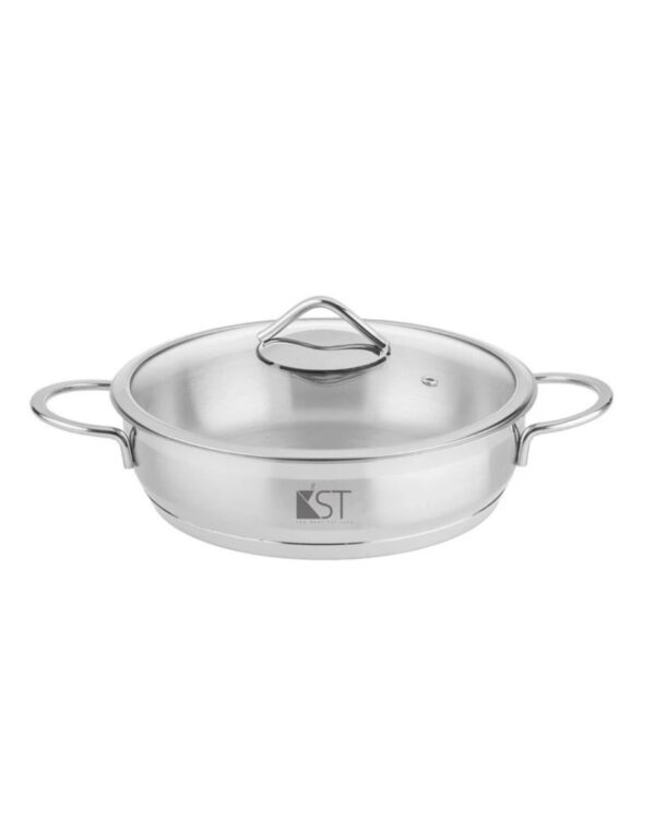 تابه استیل سایز 32 کی اس تی (دو دسته) - تصویر 1