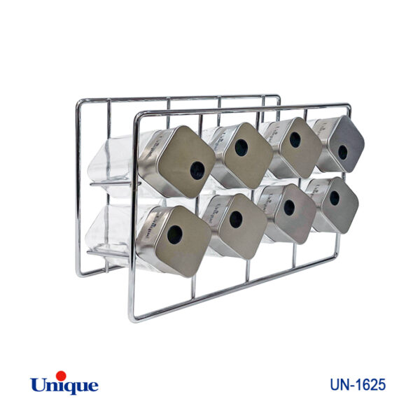 ست ادویه 8تایی شیشه مربع مکعب UN-1625 - تصویر 1