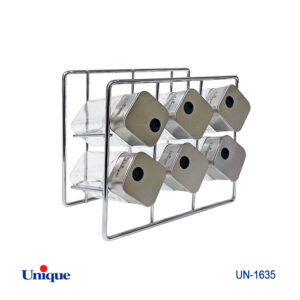 ست ادویه 6تایی شیشه مربع مکعب UN-1635